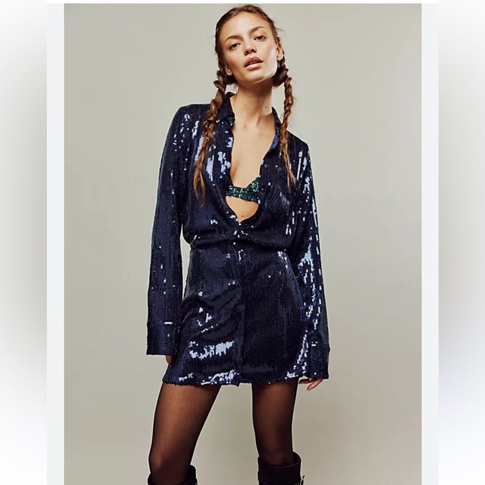 Free People Sophie Sequin Mini Dress